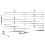 ZNTS Wall Headboard Honey Brown 146x3x63 cm Solid Wood Pine 824736