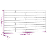 ZNTS Wall Headboard Honey Brown 146x3x63 cm Solid Wood Pine 824736