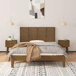 ZNTS Wall Headboard Honey Brown 156x3x63 cm Solid Wood Pine 824741