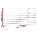 ZNTS Wall Headboard Honey Brown 156x3x63 cm Solid Wood Pine 824741