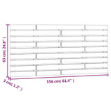 ZNTS Wall Headboard Honey Brown 156x3x63 cm Solid Wood Pine 824741