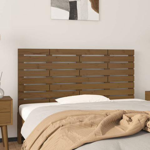 ZNTS Wall Headboard Honey Brown 156x3x63 cm Solid Wood Pine 824741