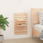 ZNTS Wall-mounted Bedside Shelves 2 pcs Solid Wood Pine 824763