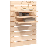 ZNTS Wall-mounted Bedside Shelves 2 pcs Solid Wood Pine 824763