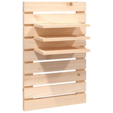 ZNTS Wall-mounted Bedside Shelves 2 pcs Solid Wood Pine 824763