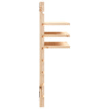 ZNTS Wall-mounted Bedside Shelves 2 pcs Solid Wood Pine 824763