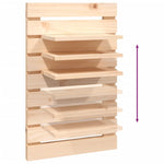 ZNTS Wall-mounted Bedside Shelves 2 pcs Solid Wood Pine 824763