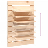 ZNTS Wall-mounted Bedside Shelves 2 pcs Solid Wood Pine 824763