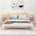 ZNTS Wall-mounted Bedside Shelves 2 pcs Solid Wood Pine 824763