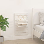 ZNTS Wall-mounted Bedside Shelves 2 pcs White Solid Wood Pine 824764