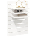 ZNTS Wall-mounted Bedside Shelves 2 pcs White Solid Wood Pine 824764
