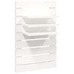 ZNTS Wall-mounted Bedside Shelves 2 pcs White Solid Wood Pine 824764