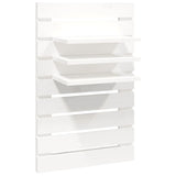 ZNTS Wall-mounted Bedside Shelves 2 pcs White Solid Wood Pine 824764