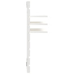 ZNTS Wall-mounted Bedside Shelves 2 pcs White Solid Wood Pine 824764