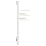 ZNTS Wall-mounted Bedside Shelves 2 pcs White Solid Wood Pine 824764