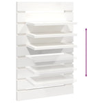 ZNTS Wall-mounted Bedside Shelves 2 pcs White Solid Wood Pine 824764