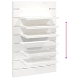ZNTS Wall-mounted Bedside Shelves 2 pcs White Solid Wood Pine 824764