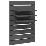 ZNTS Wall-mounted Bedside Shelves 2 pcs Grey Solid Wood Pine 824765