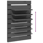 ZNTS Wall-mounted Bedside Shelves 2 pcs Grey Solid Wood Pine 824765