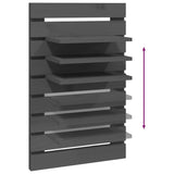 ZNTS Wall-mounted Bedside Shelves 2 pcs Grey Solid Wood Pine 824765