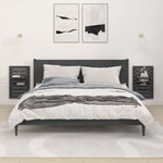 ZNTS Wall-mounted Bedside Shelves 2 pcs Grey Solid Wood Pine 824765