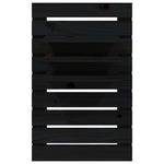 ZNTS Wall-mounted Bedside Shelves 2 pcs Black Solid Wood Pine 824767