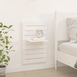 ZNTS Wall-mounted Bedside Shelves 2 pcs White Solid Wood Pine 824769
