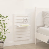 ZNTS Wall-mounted Bedside Shelves 2 pcs White Solid Wood Pine 824769