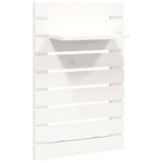 ZNTS Wall-mounted Bedside Shelves 2 pcs White Solid Wood Pine 824769