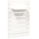 ZNTS Wall-mounted Bedside Shelves 2 pcs White Solid Wood Pine 824769