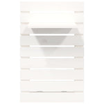 ZNTS Wall-mounted Bedside Shelves 2 pcs White Solid Wood Pine 824769