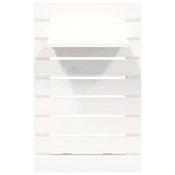 ZNTS Wall-mounted Bedside Shelves 2 pcs White Solid Wood Pine 824769