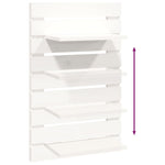 ZNTS Wall-mounted Bedside Shelves 2 pcs White Solid Wood Pine 824769