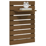 ZNTS Wall-mounted Bedside Shelves 2 pcs Honey Brown Solid Wood Pine 824771