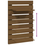 ZNTS Wall-mounted Bedside Shelves 2 pcs Honey Brown Solid Wood Pine 824771