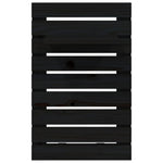 ZNTS Wall-mounted Bedside Shelves 2 pcs Black Solid Wood Pine 824772