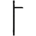 ZNTS Wall-mounted Bedside Shelves 2 pcs Black Solid Wood Pine 824772