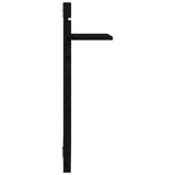 ZNTS Wall-mounted Bedside Shelves 2 pcs Black Solid Wood Pine 824772