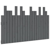 ZNTS Wall Headboard Grey 127.5x3x80 cm Solid Wood Pine 824790