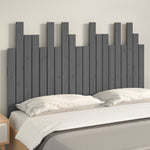 ZNTS Wall Headboard Grey 127.5x3x80 cm Solid Wood Pine 824790