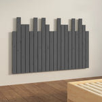ZNTS Wall Headboard Grey 127.5x3x80 cm Solid Wood Pine 824790