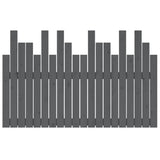 ZNTS Wall Headboard Grey 127.5x3x80 cm Solid Wood Pine 824790