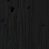 ZNTS Wall Headboard Black 127.5x3x80 cm Solid Wood Pine 824792