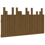 ZNTS Wall Headboard Honey Brown 146.5x3x80 cm Solid Wood Pine 824796