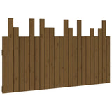ZNTS Wall Headboard Honey Brown 146.5x3x80 cm Solid Wood Pine 824796