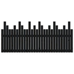 ZNTS Wall Headboard Black 185x3x80 cm Solid Wood Pine 824817