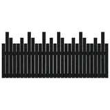 ZNTS Wall Headboard Black 185x3x80 cm Solid Wood Pine 824817