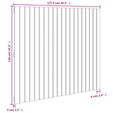ZNTS Wall Headboard White 127.5x3x110 cm Solid Wood Pine 824939