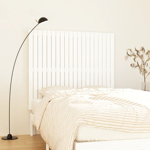 ZNTS Wall Headboard White 127.5x3x110 cm Solid Wood Pine 824939