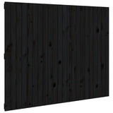 ZNTS Wall Headboard Black 140x3x110 cm Solid Wood Pine 824972